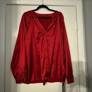 Elegant Red Women's Top